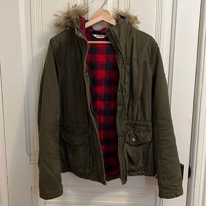 Hollister Army Green Parka